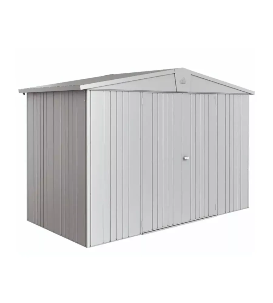 Biohort Casette Da Giardino|Casetta da giardino "europa 4a" in acciaio zincato colore argento metallizzato 316x156x209 cm