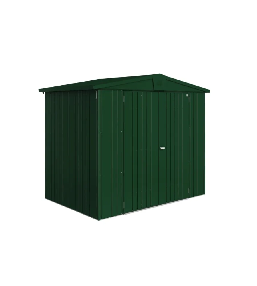 New Casetta da giardino "europa 3" in acciaio zincato colore verde scuro 244x156x203 cm Casette Da Giardino