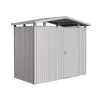 Discount Casetta da giardino "panorama p1" in acciaio zincato colore argento metallizzato con porta battente semplice 273x158x227 cm - cod. 13020 Casette Da Giardino