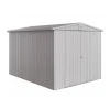 New Casetta da giardino "europa  6" in acciaio zincato colore argento metallizzato 244x300x203 cm Casette Da Giardino