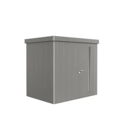 Casette Da Giardino-Biohort Casetta da giardino "neo 1b" in acciaio zincato colore grigio quarzo metallizzato con porta battente semplice 236x180x222 cm - cod. 87029