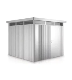 Best Casetta da giardino "highline h5" in acciaio zincato colore argento metallizzato con porta battente semplice 275x315x222 cm - cod. 83060 Casette Da Giardino