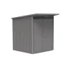 Online Casetta da giardino "avantgarde a1" in acciaio zincato colore grigio quarzo metallizzato con porta battente doppia 180x220x218 cm Casette Da Giardino