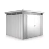 Casette Da Giardino-Biohort Casetta da giardino "highline h2" in acciaio zincato colore argento metallizzato con porta battente doppio 275x195x222 cm - cod. 83039