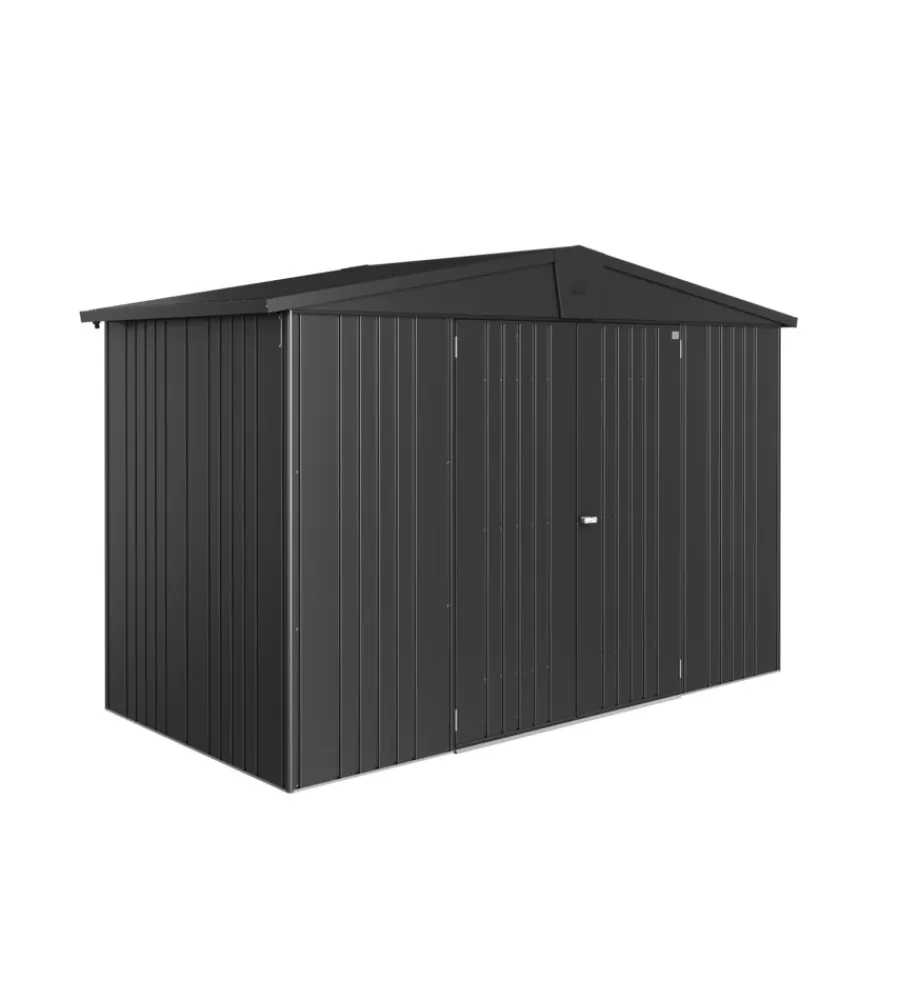 Biohort Casette Da Giardino|Casetta da giardino "europa 4a" in acciaio zincato coloregrigio scuro metallizzato 316x156x209 cm