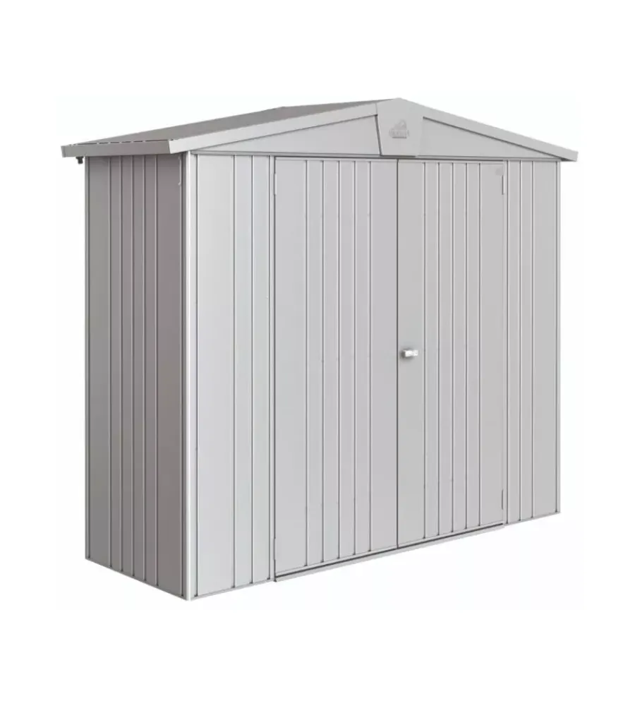 Biohort Casette Da Giardino|Casetta da giardino "europa 2a" in acciaio zincato colore argento metallizzato 244x84x203 cm