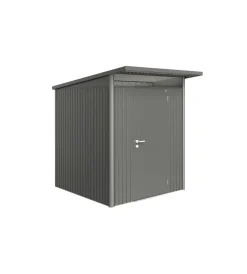 Online Casetta da giardino "avantgarde a1" in acciaio zincato colore grigio quarzo metallizzato con porta battente semplice 180x220x218 cm Casette Da Giardino