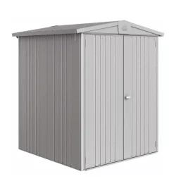 Clearance Casetta da giardino "europa 2" in acciaio zincato colore argento metallizzato 172x156x196 cm Casette Da Giardino