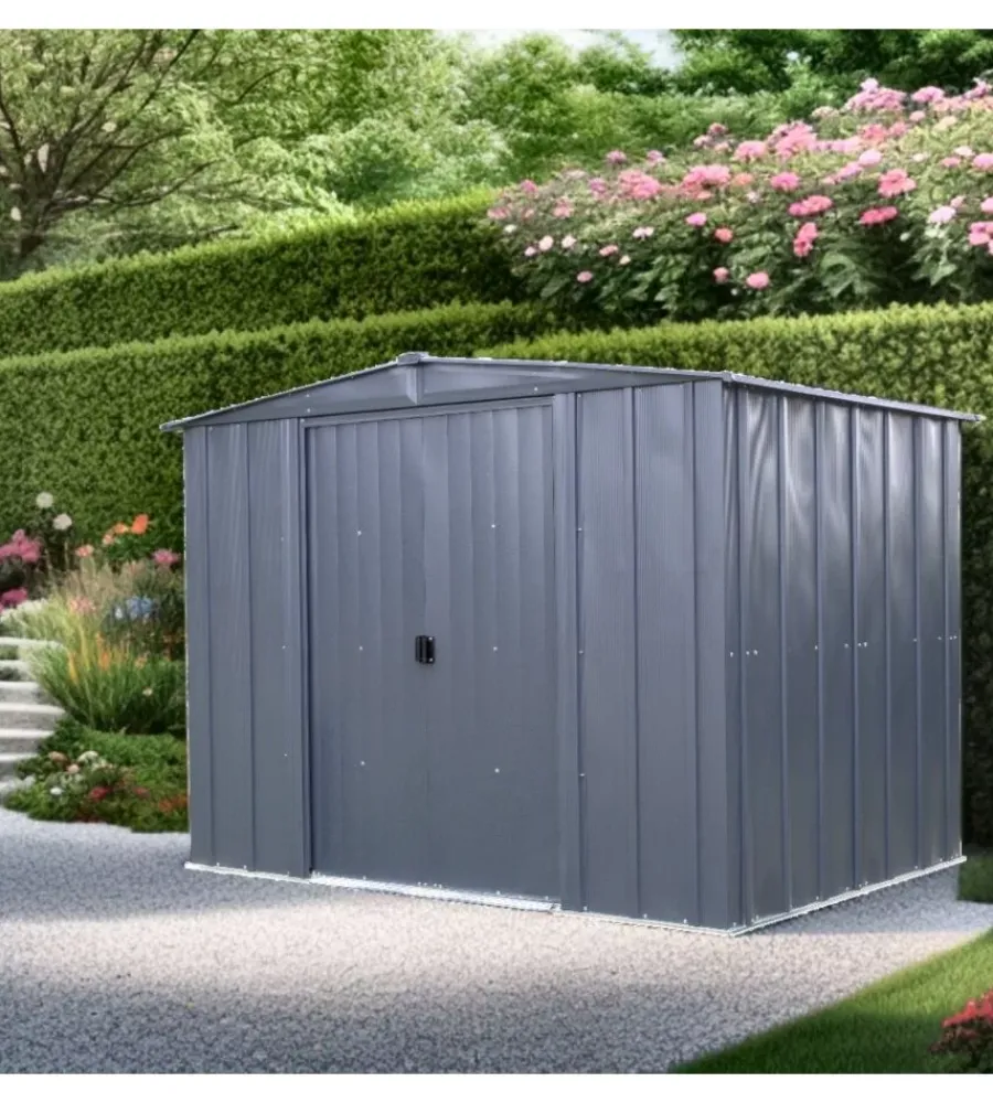 Sale Casetta da giardino "spacemaker apex" in acciaio zincato antracite 253x181x190 cm Casette Da Giardino