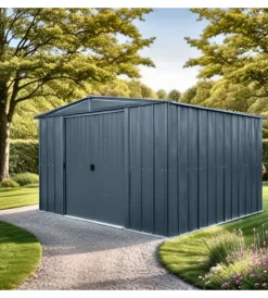 New Casetta da giardino "spacemaker apex" in acciaio zincato antracite 313,1x297,2x197,8 cm Casette Da Giardino