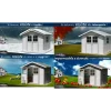 Grosfillex Casette Da Giardino|Casetta da giardino in pvc "deco 7" grigio scuro e bianco 370x298x250 cm - cod. 23007276