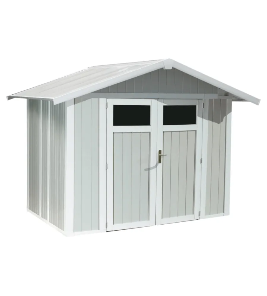 Clearance Casetta da giardino in pvc "utility 5" grigio-azzurro e bianco 295x261x236 cm - cod. 22805137 Casette Da Giardino