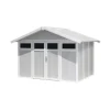 Grosfillex Casette Da Giardino|Casetta da giardino in pvc "utility 7" grigio-verde e bianco 370x298x250 cm - cod. 22807138