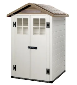Casette Da Giardino-Garofalo Casetta da giardino in pvc "tuscany evo 120.2p" l.137 x p.144 x h.214