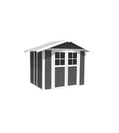 Grosfillex Casette Da Giardino|Casetta da giardino in pvc "deco 5" grigio scuro e bianco 295x261x236 cm - cod. 22905276