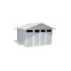 Grosfillex Casette Da Giardino|Casetta da giardino in pvc "utility 11" grigio-azzurro e bianco - cod. 22811137