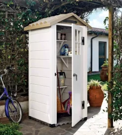 Garofalo Casette Da Giardino|Casetta da giardino in pvc "tuscany evo 80" l.96,5 x p.96,5 x h.203