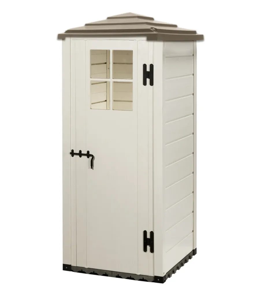 Sale Casetta da giardino in pvc "tuscany 80 pag." l.96,5 x p.96,5 x h.203 Casette Da Giardino