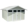 Casette Da Giardino-Grosfillex Casetta da giardino in pvc "utility 11" grigio-verde e bianco 370x407x250 cm - cod. 22811138