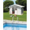 Casette Da Giardino-Grosfillex Casetta da giardino in pvc "deco 7" bianco e grigio-verde 370x298x250 cm - cod. 22907140