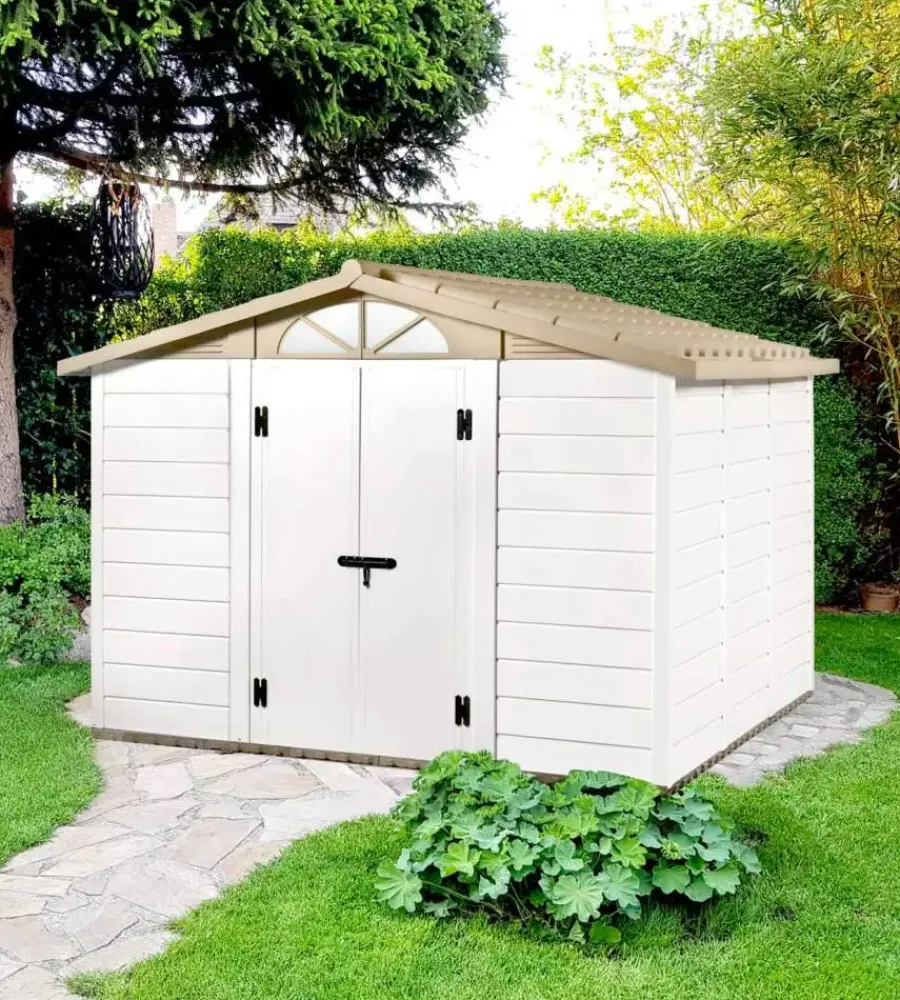 Garofalo Casette Da Giardino|Casetta da giardino in pvc "tuscany 280" l.309 x p.261 x h.225 cm