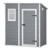 New Casetta da giardino "manor pent 6x4" in resina colore grigio con porta battente singola 183,5x111x200,5 cm Casette Da Giardino
