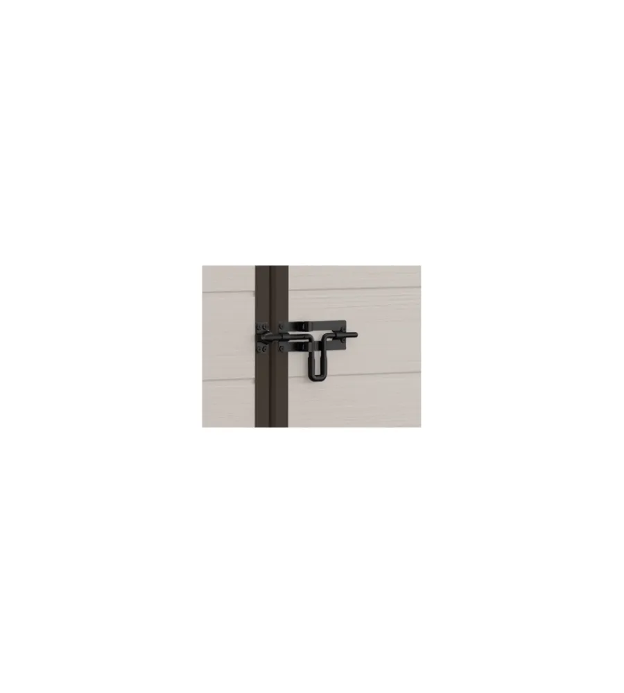 Casette Da Giardino-Keter Casetta da giardino "manor 6x8" in resina colore beige con porta battente doppia 185,8x236,8x227 cm