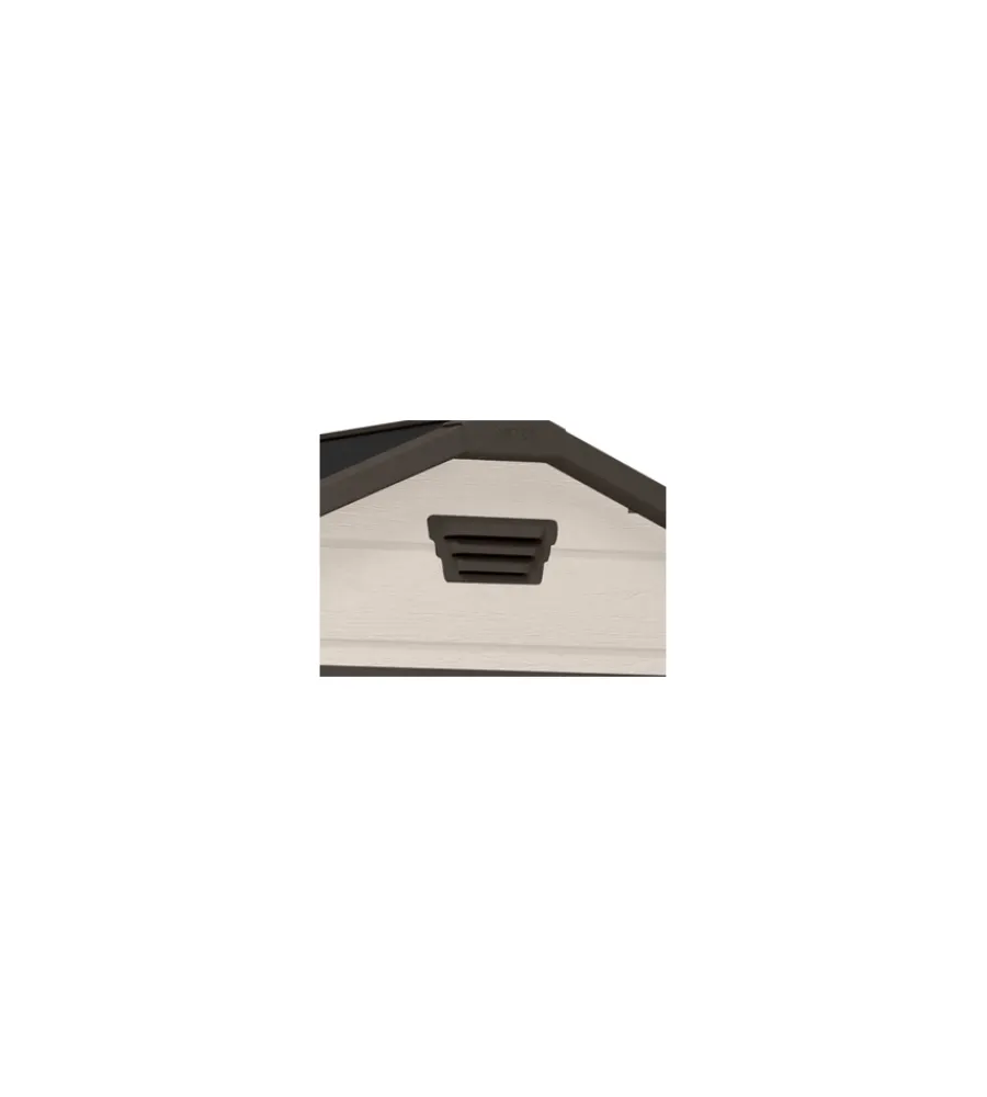 Casette Da Giardino-Keter Casetta da giardino "manor 6x8" in resina colore beige con porta battente doppia 185,8x236,8x227 cm
