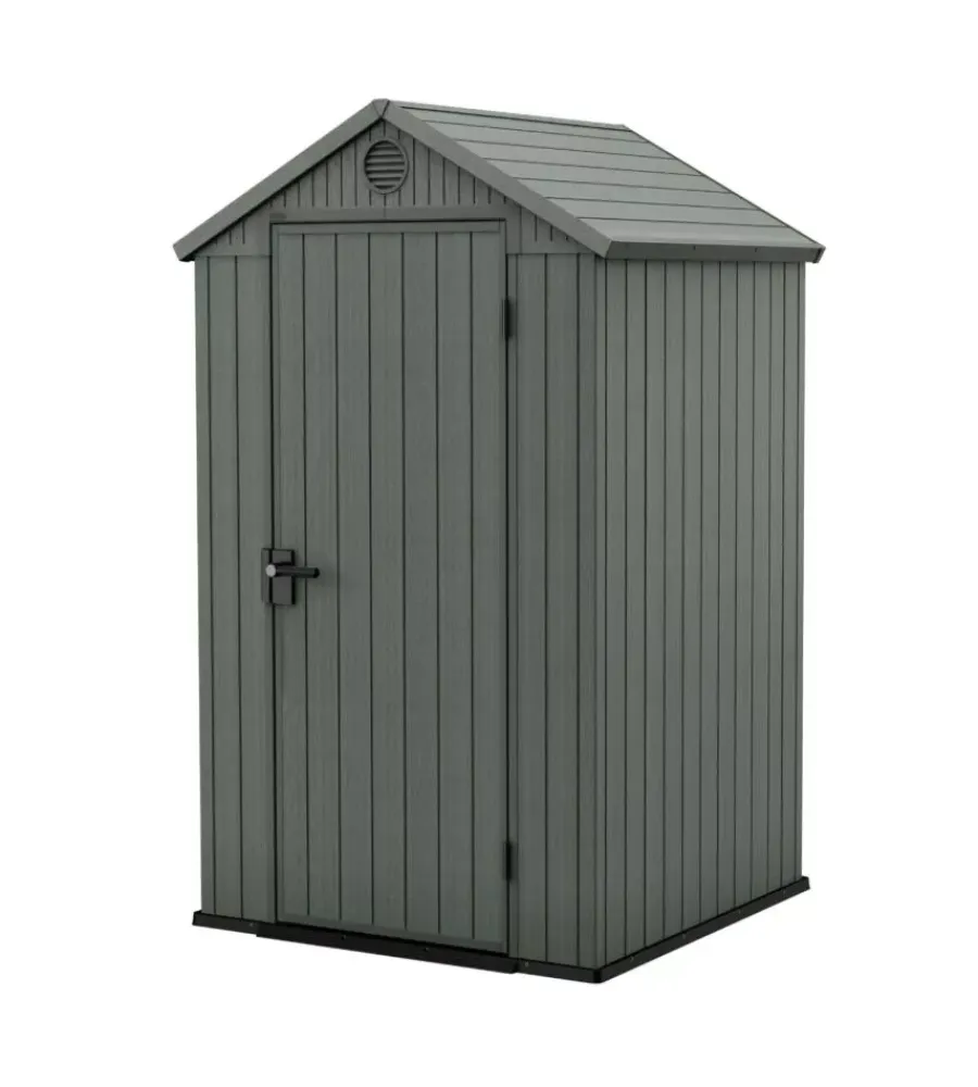 Casette Da Giardino-Keter Casetta da giardino "darwin 4x4" in evotech+ colore verde con porta battente singola 123,8x117x205,1 cm