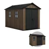 Casette Da Giardino-Keter Casetta da giardino "apex 7511/1175" in resina marrone doppia opzione montaggio 230x350x246 cm