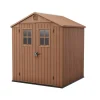 Keter Casette Da Giardino|Casetta da giardino "darwin 6x6" in evotech+ colore marrone con porta battente doppia 190x183x221 cm
