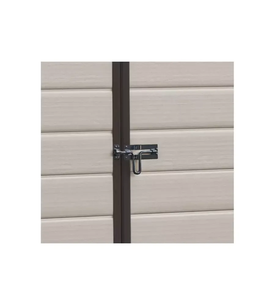 Casette Da Giardino-Keter Casetta da giardino "manor 6x5" in resina colore beige con porta battente doppia 185x152x226 cm