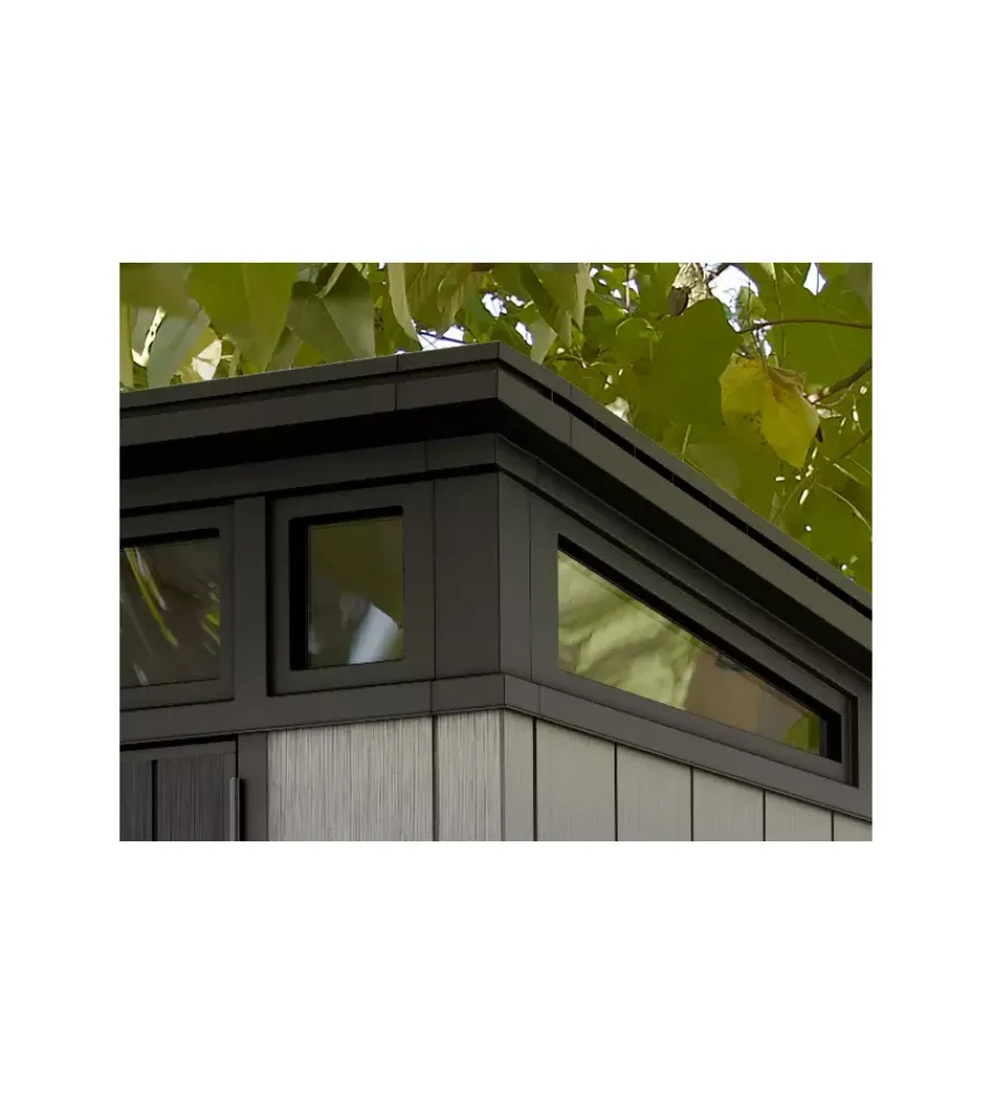 Discount Casetta da giardino "artisan 7x7" in duotech colore grigio con porta battente doppia 214x218x226 cm Casette Da Giardino