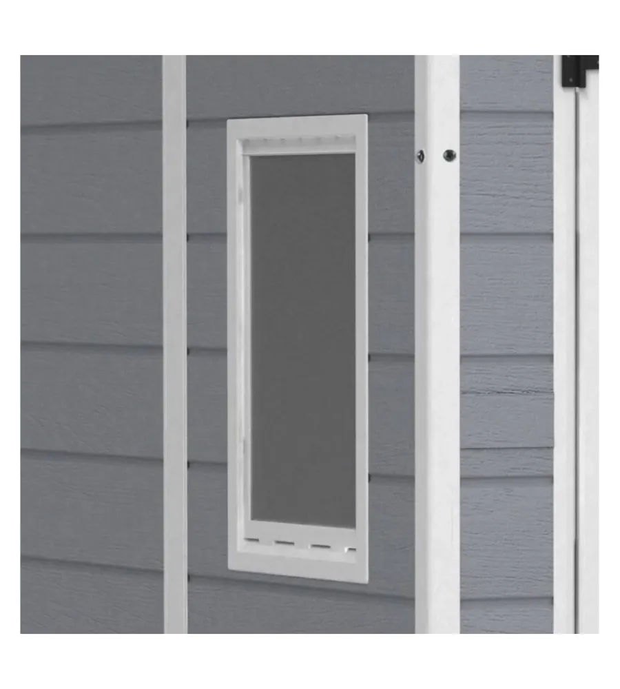 Keter Casette Da Giardino|Casetta da giardino "manor 6x5" in resina colore grigio con porta battente doppia 185x152x226 cm