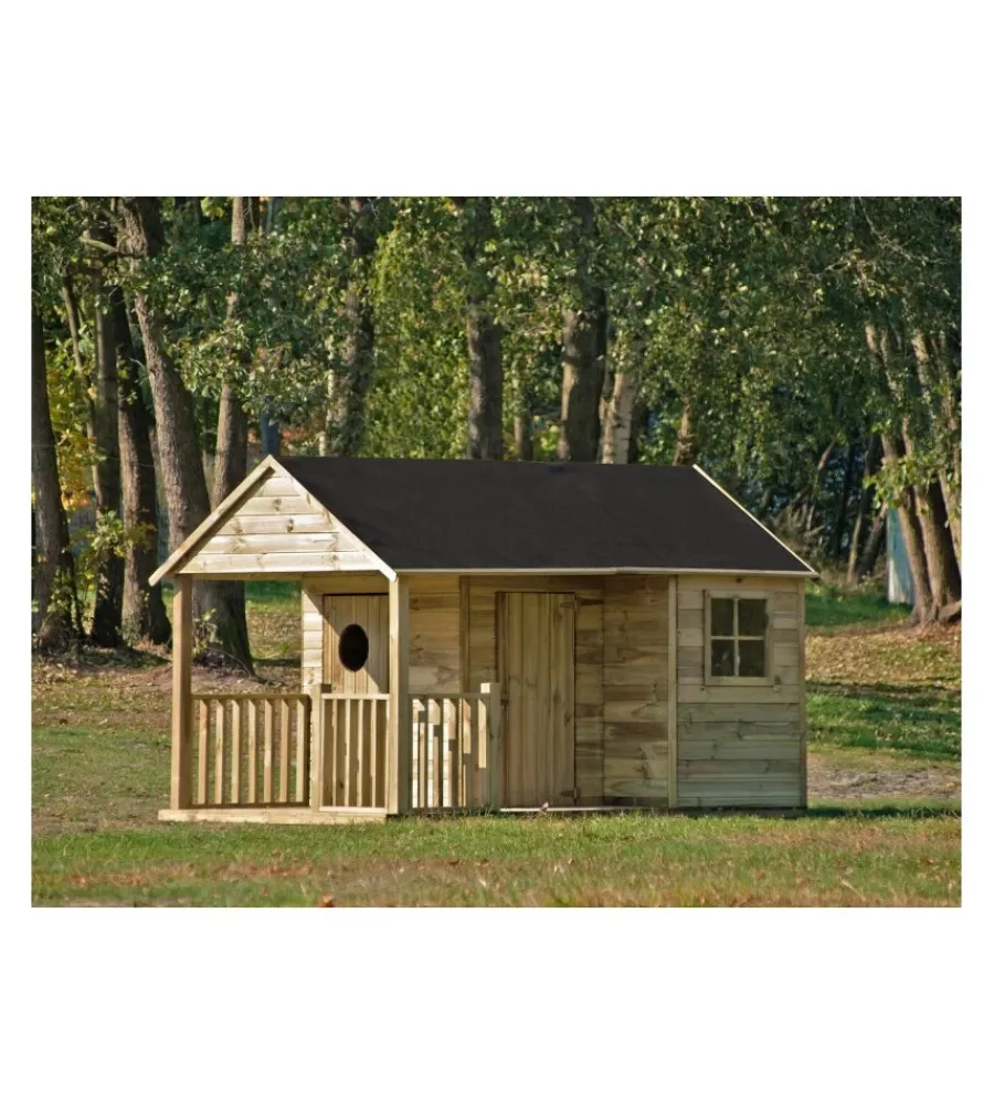 New Casetta da giardino per bambini in legno "szymon" 170x270x170 cm Casette Da Giardino