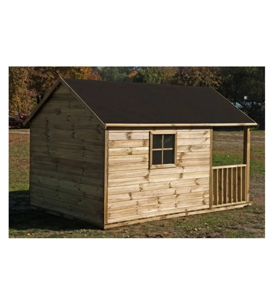 New Casetta da giardino per bambini in legno "szymon" 170x270x170 cm Casette Da Giardino