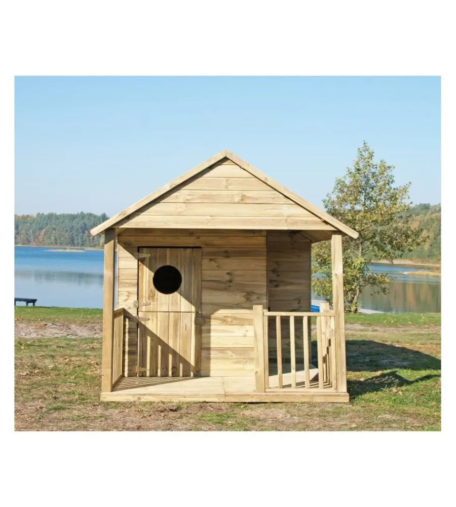 New Casetta da giardino per bambini in legno "szymon" 170x270x170 cm Casette Da Giardino