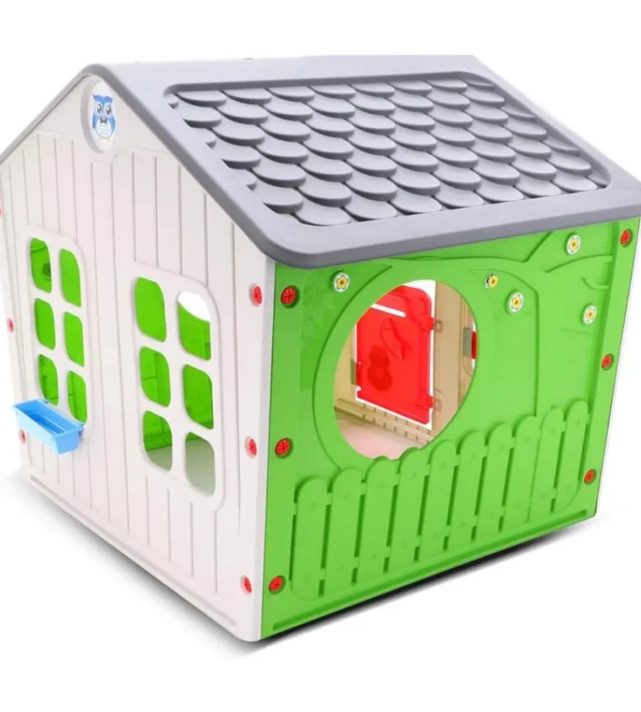 Giochi E Casette Bimbo- Casetta da giardino per bambini elica garden "village" in plastica multicolor 140x108x115 cm