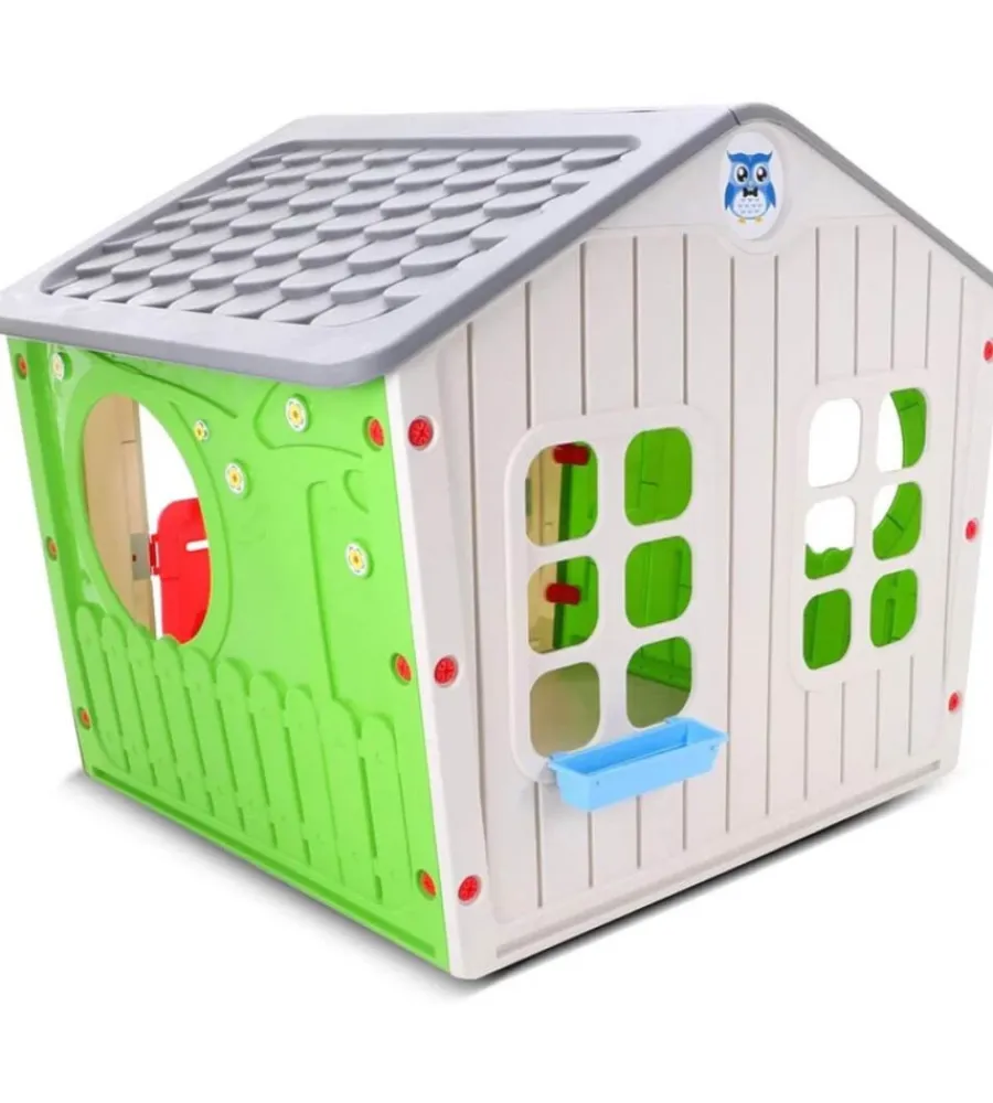 Giochi E Casette Bimbo- Casetta da giardino per bambini elica garden "village" in plastica multicolor 140x108x115 cm