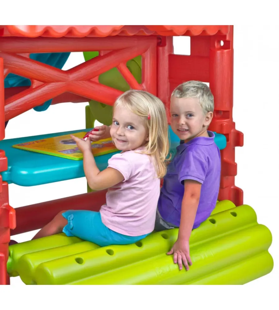 Giochi E Casette Bimbo- Casetta da giardino per bambini elica garden "bosco" in plastica multicolor 200x125x139 cm