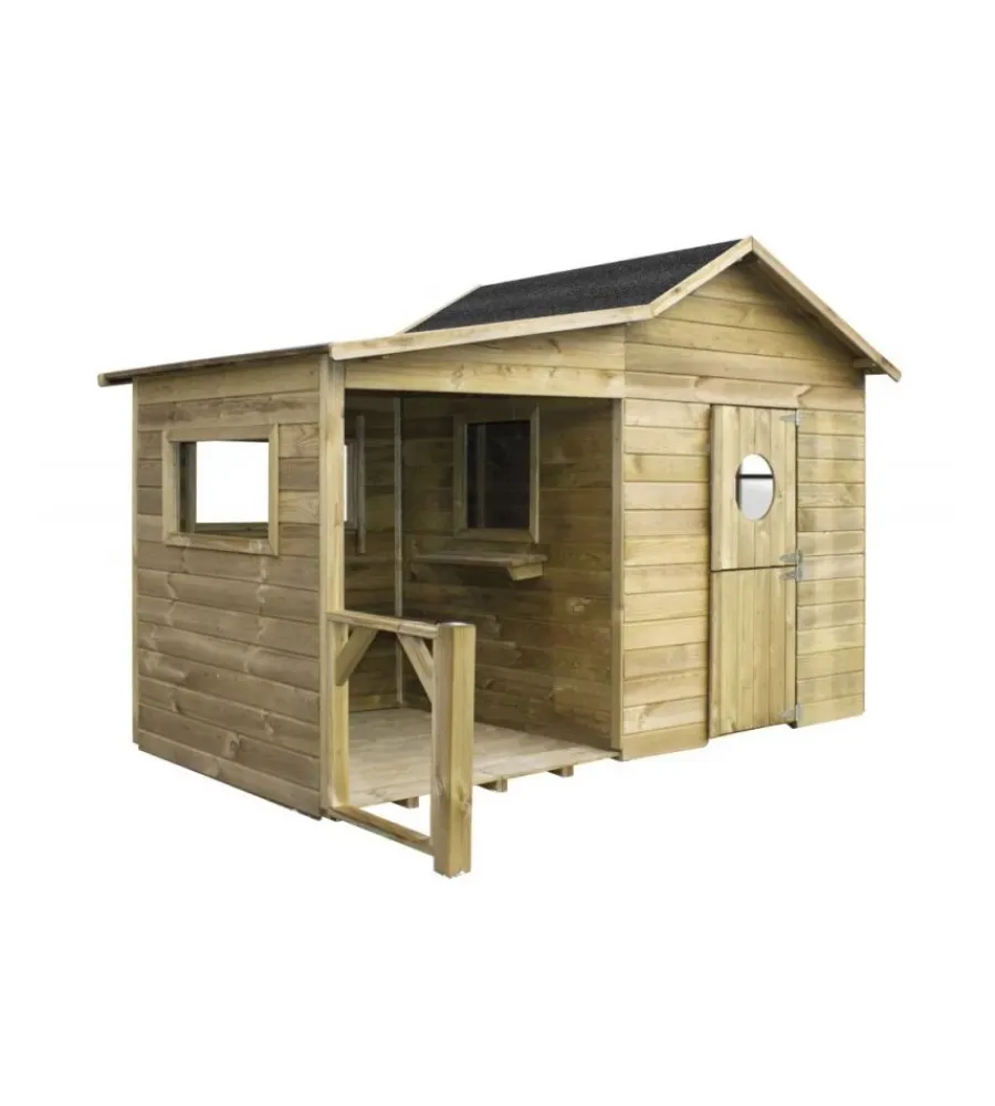 Casette Da Giardino-Domus Casetta da giardino per bambini in legno "ela" 240x125x173 cm