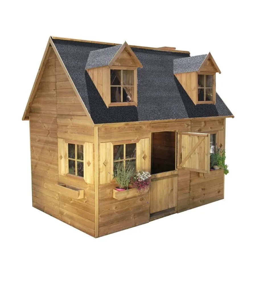 Casette Da Giardino-Domus Casetta da giardino per bambini in legno "sofia" 157x248x218 cm