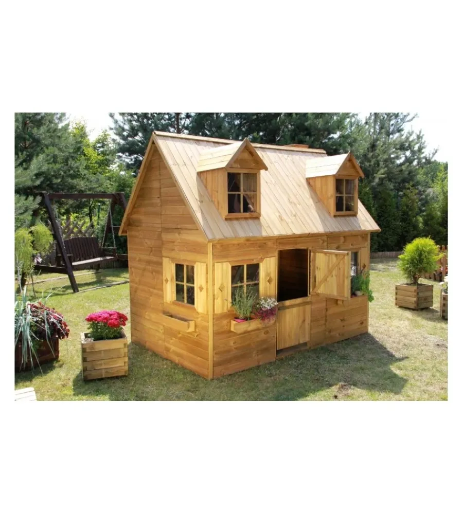Casette Da Giardino-Domus Casetta da giardino per bambini in legno "sofia" 157x248x218 cm