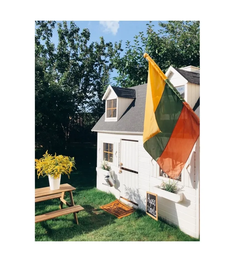 Casette Da Giardino-Domus Casetta da giardino per bambini in legno "sofia" 157x248x218 cm