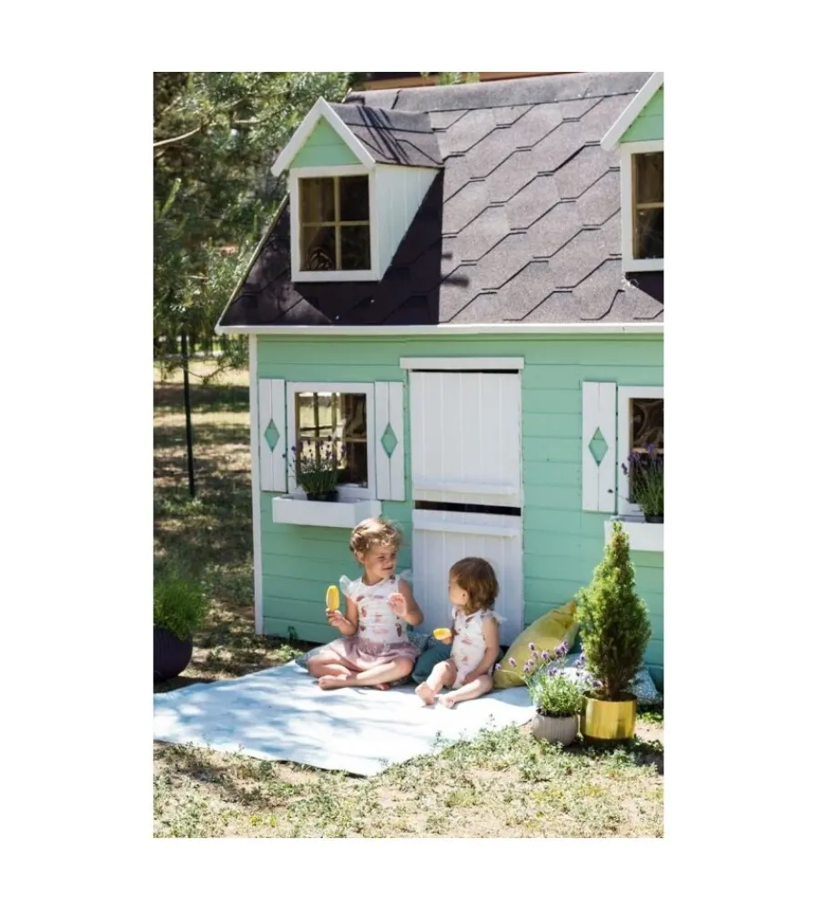 Casette Da Giardino-Domus Casetta da giardino per bambini in legno "sofia" 157x248x218 cm