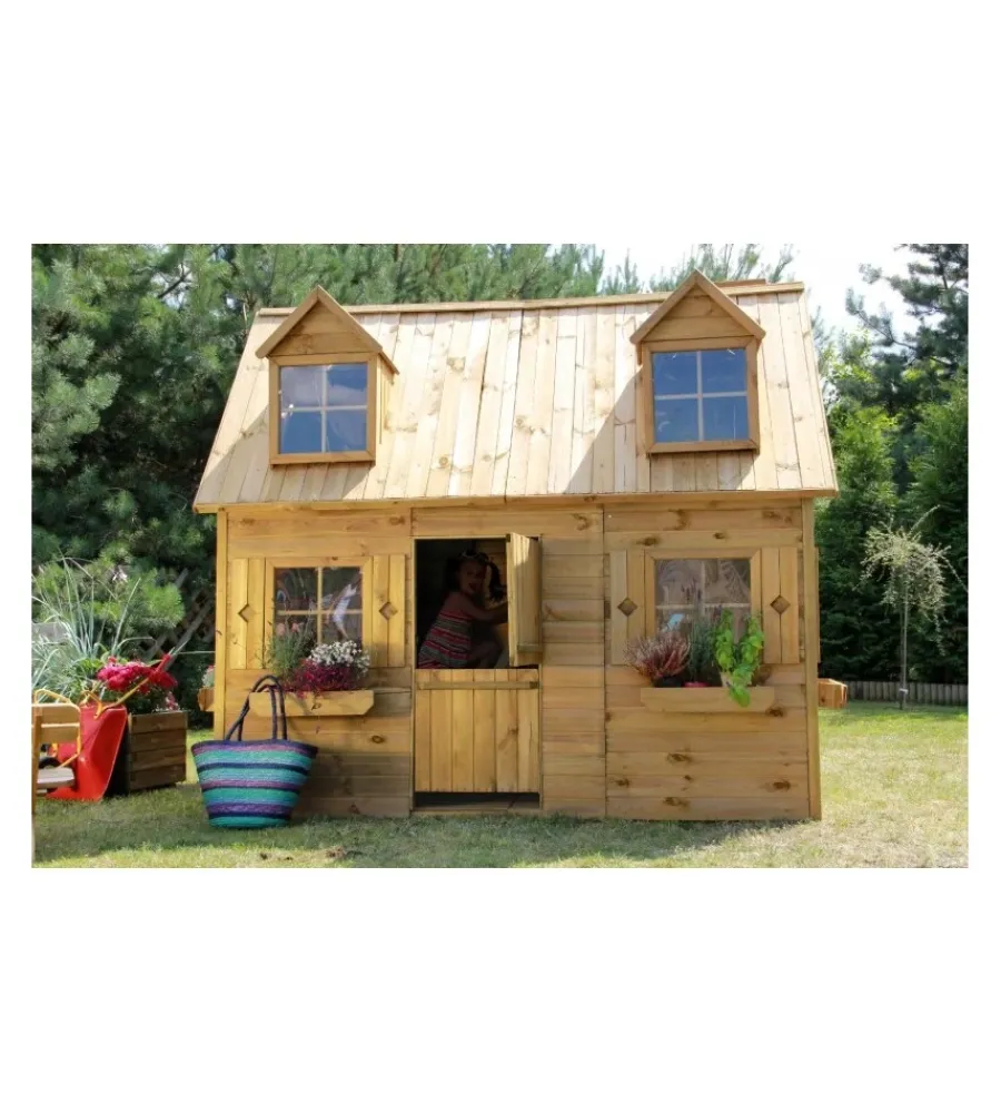 Casette Da Giardino-Domus Casetta da giardino per bambini in legno "sofia" 157x248x218 cm