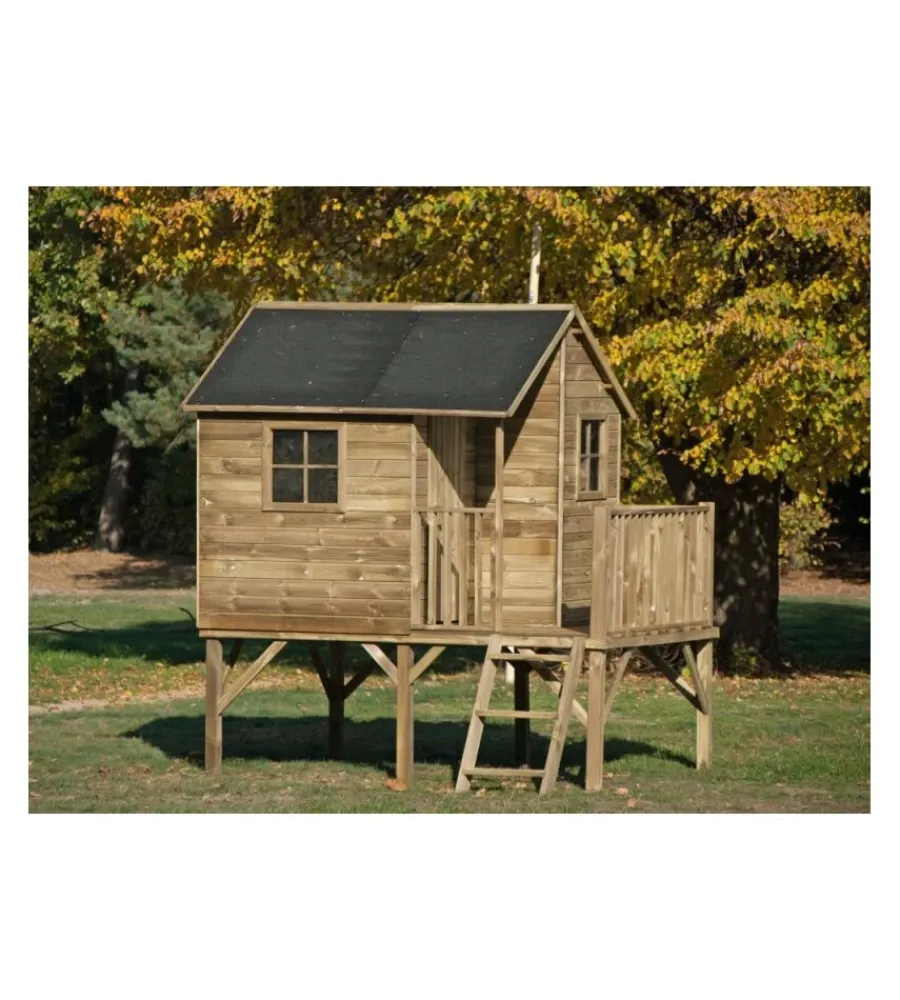 Clearance Casetta da giardino per bambini "leonardo" in legno 175x226x250,5 cm Casette Da Giardino
