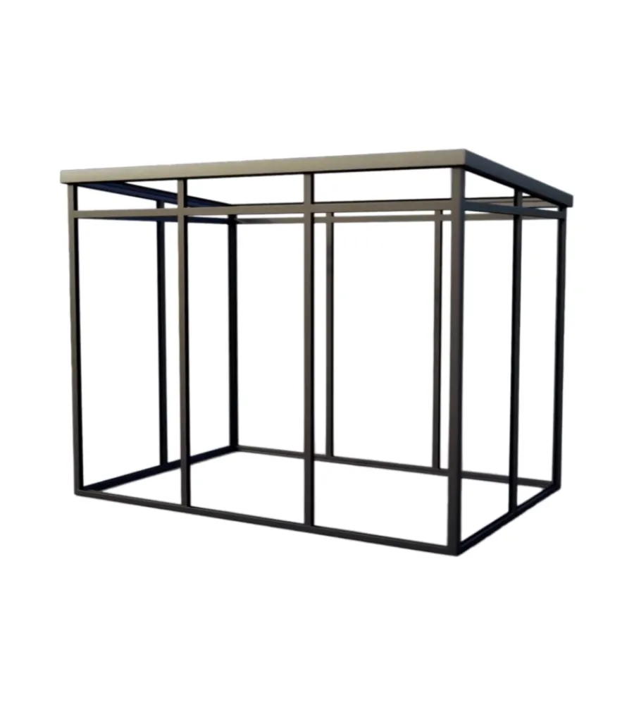 ArtPlast Casette Da Giardino|Casetta da giardino prefabbricata in pvc e alluminio "modulare" nero e grigio 3x4 mt