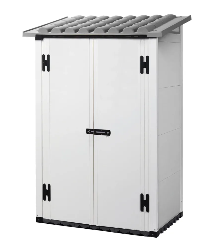 Casette Da Giardino-Garofalo Casetta da giardino "urban 100 2p" grigio, 139x95x201 cm -