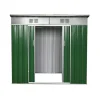 Outlet Casetta in lamiera zincata verde con tetto piato 173x145x200 cm Casette Da Giardino